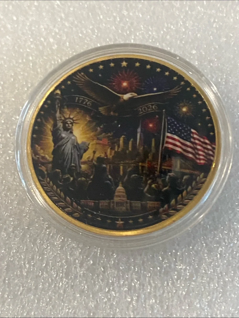 250th Anniversary Eagle Commemorative Coin - Black and Gold